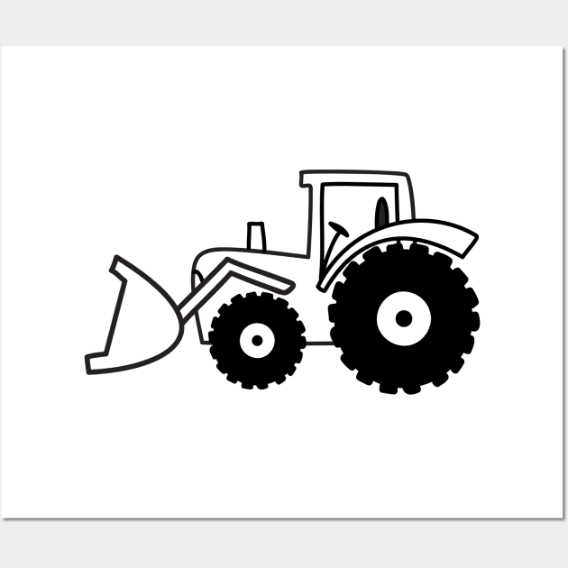 Tractor Digger Wall Art by katelein